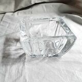Chiseled crystal ashtray
