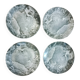 Four vintage marbled plates from Federated Potteries Staffordshire