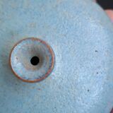Glacier blue stoneware spherical ceramic Antonio Lampecco vintage