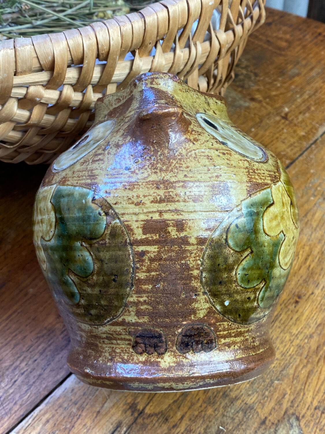 Owl-shaped pitcher in stoneware