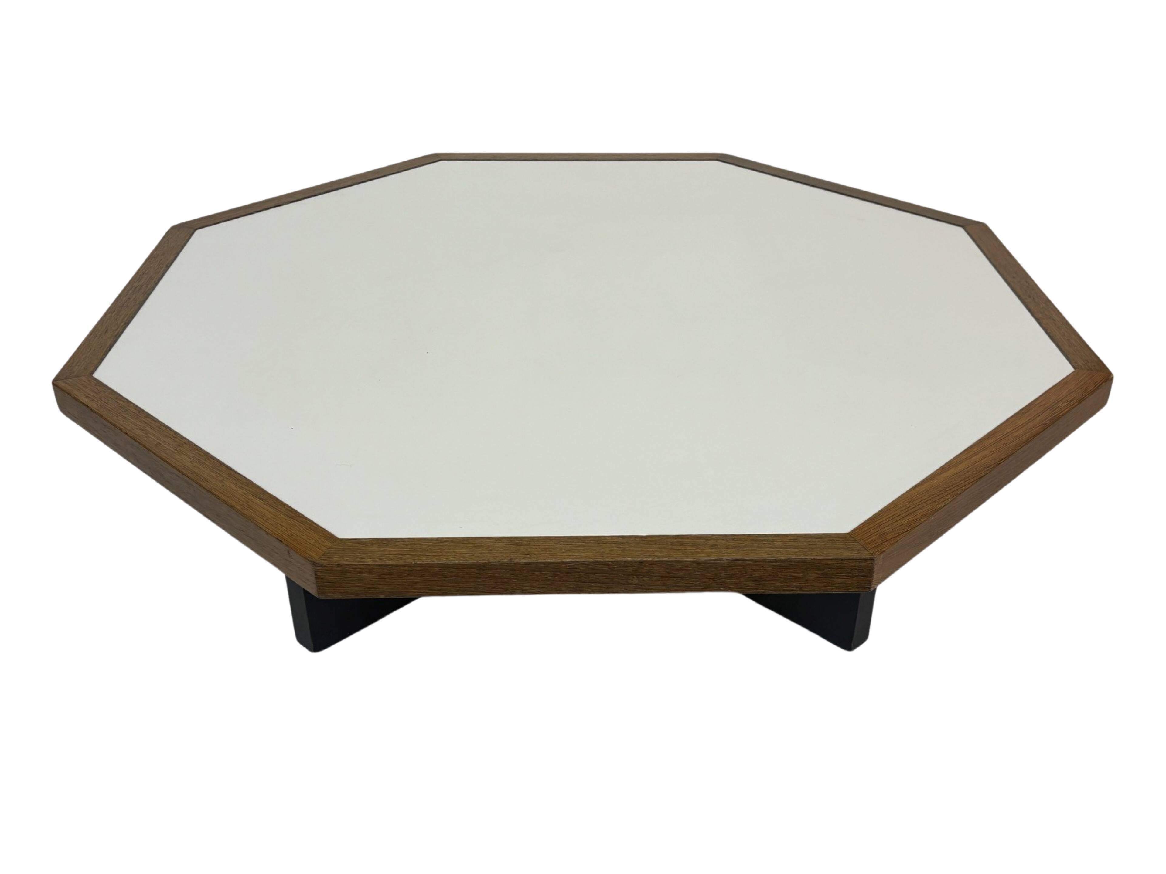 Vintage coffee table octagon design 1970s wenge octagon