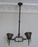 Lustre brutaliste à deux bras en fer forgé et cuivre, années 1960