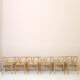 Set of six 'Wishbone chair' model chairs by Hans J. Wegner with leather cushions