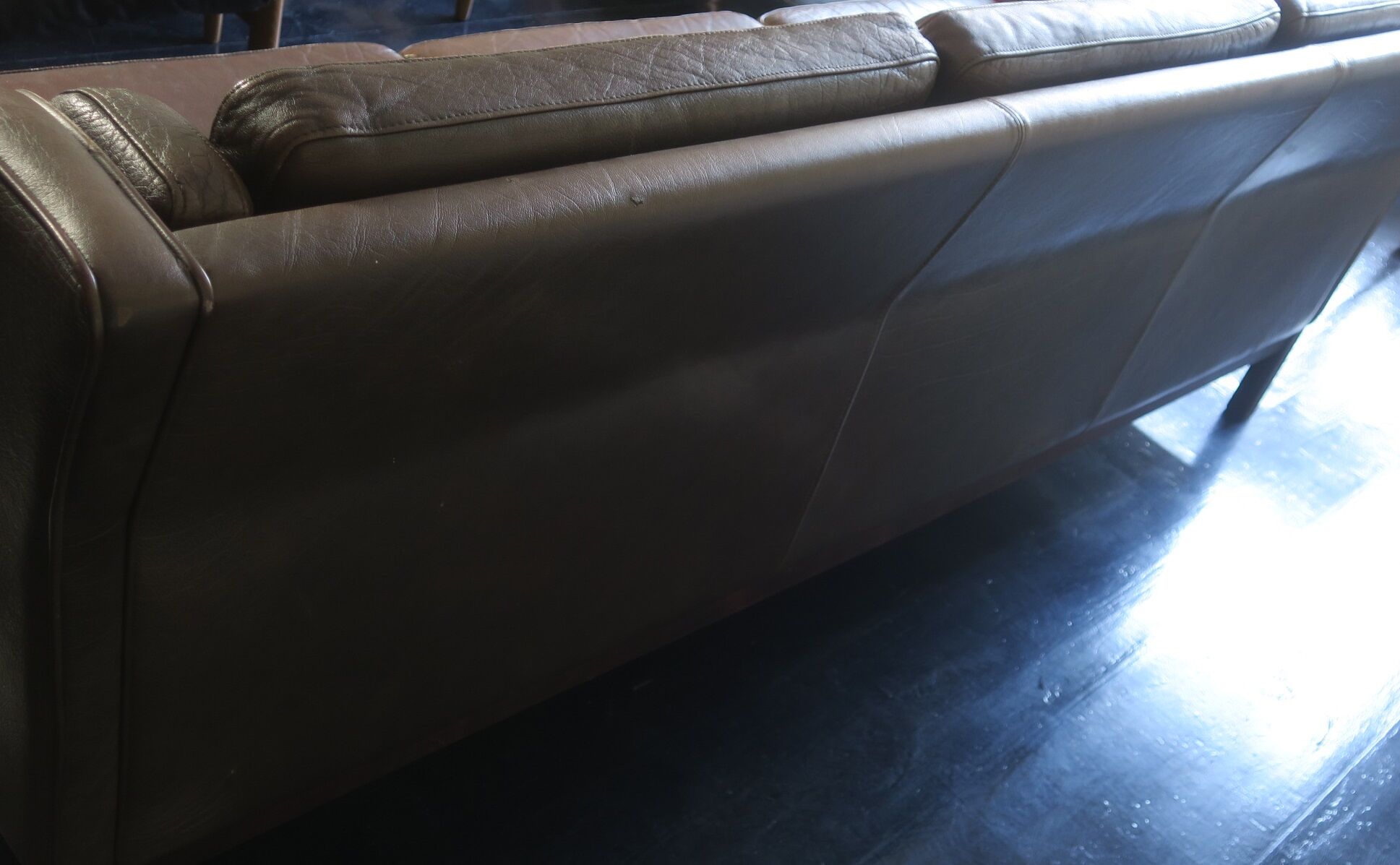 Leather sofa in brown leather from Denmark