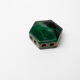 Porte-crayon en malachite et laiton (années 70)