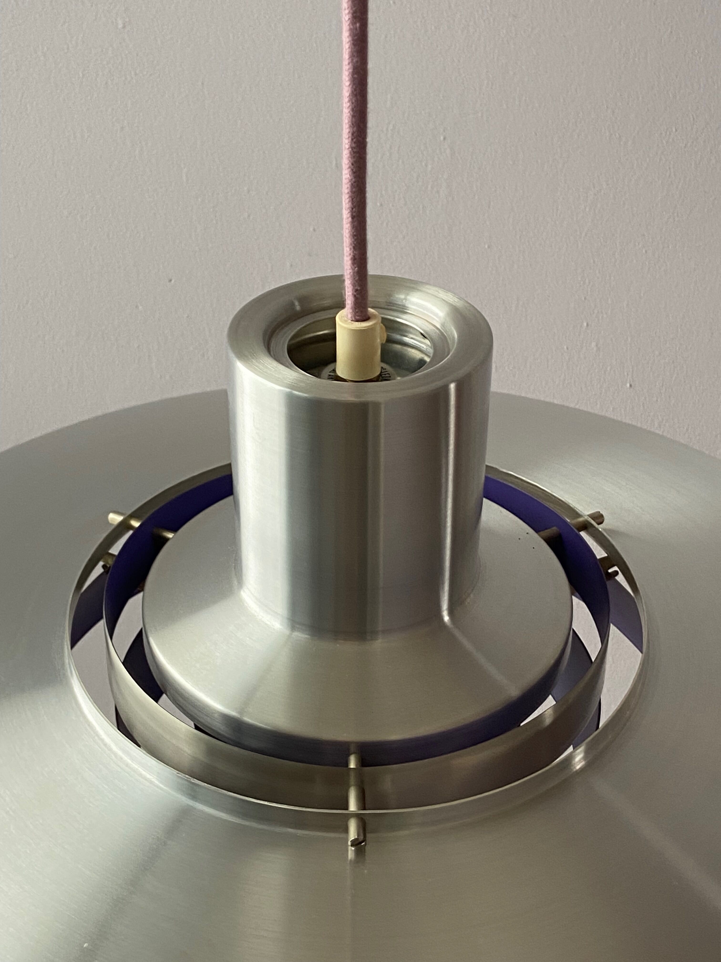 Silver Purple Preben Fabricius & Jørgen Kastholm Pendant Lamp Nordisk Solar