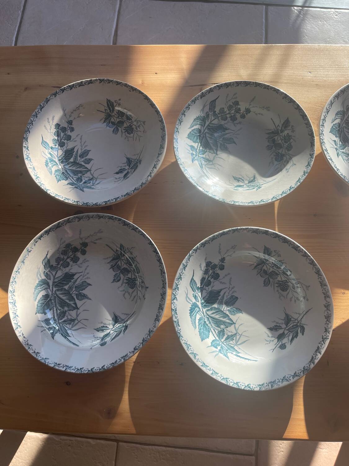 6 Badonviller blackberry model plates