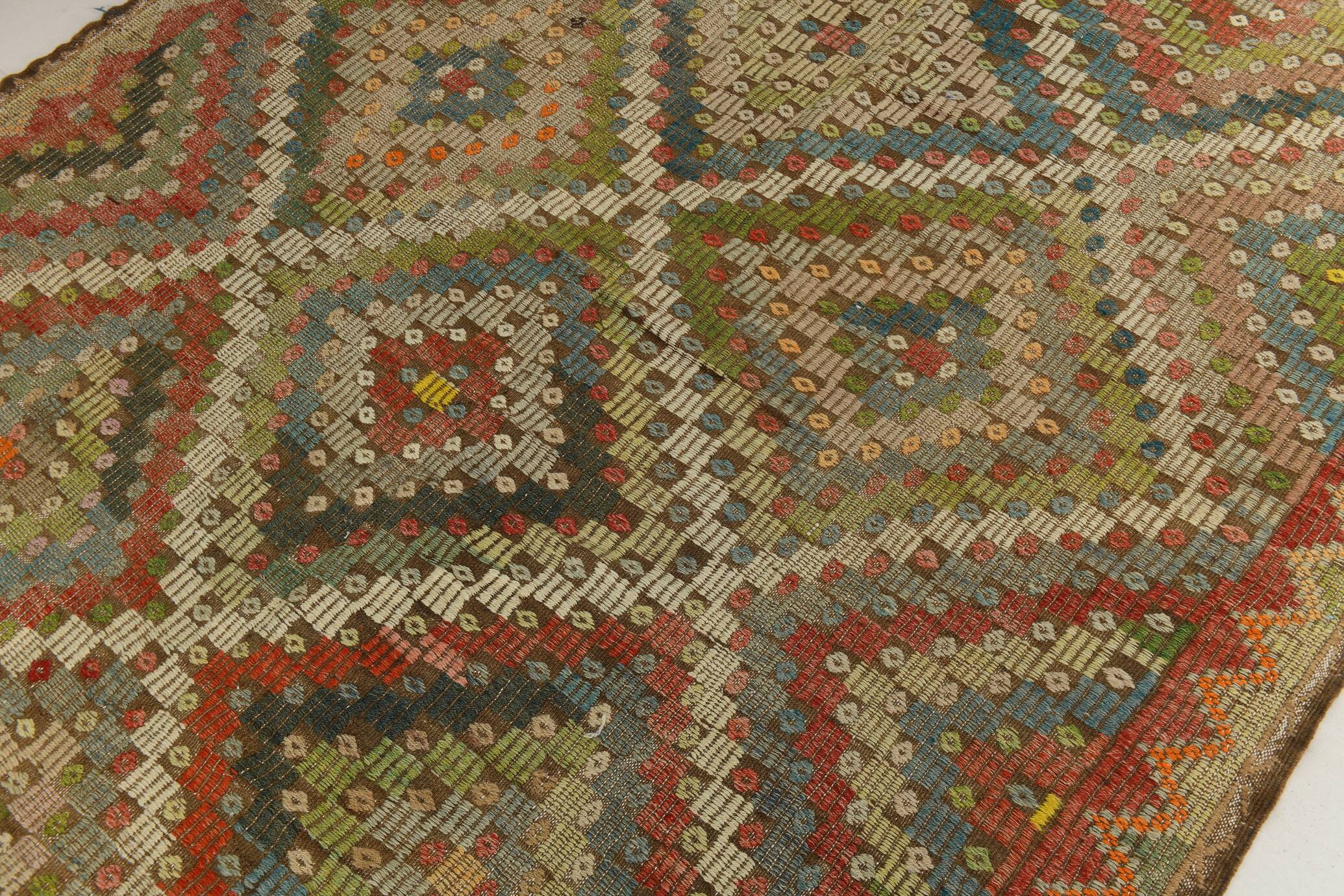 192x330Cm Soft Vintage Rug, Anatolian Kilim Rug