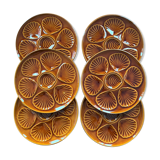 Set of 6 shell plates