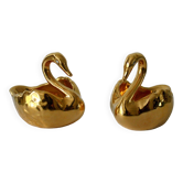 Porcelain and gold salt and pepper shakers