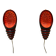 Pair of enamelled terracotta wall lights 1960.