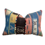 Magnifique coussin Kilim berbère vintage du Maroc