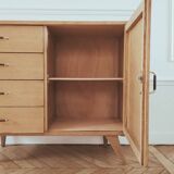 Small renovated vintage sideboard, Scandinavian style, 1950s-60s.
