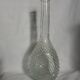 Glass bottle carafe with pineapple diamond tip decoration