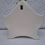 Moustiers ceramic flower pick with bird and flower decor