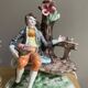 Paire de lampes de table en porcelaine italienne par Capodimonte.