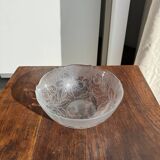 Vintage salad bowl with stylised rose pattern D23 H10