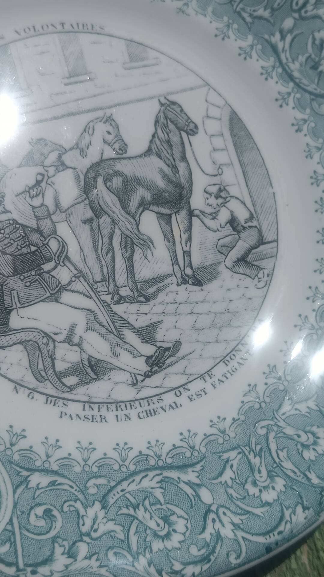 antique Lunéville "Opaque" plates