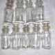 9 vintage thick glass spice bottles