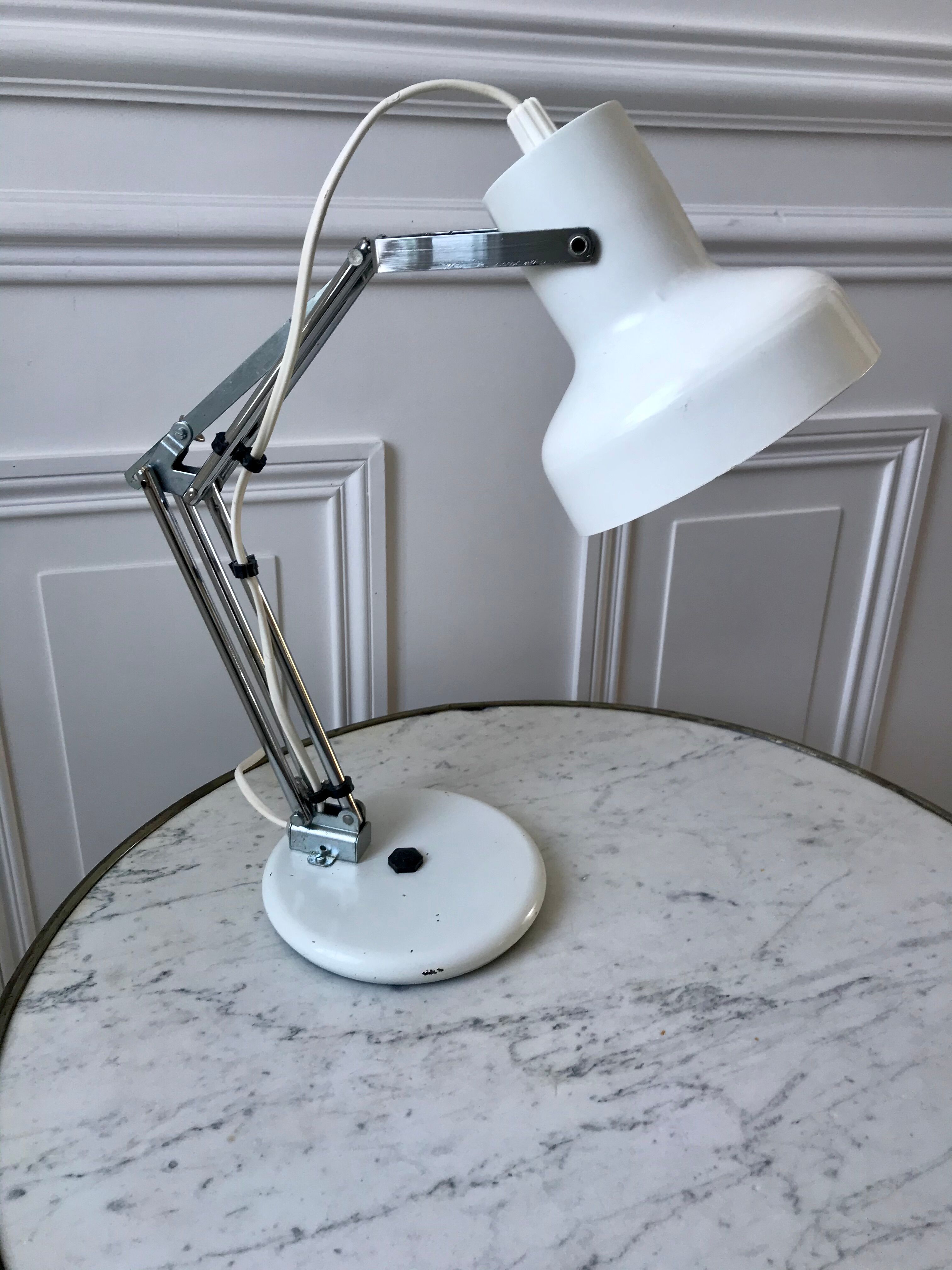 Desk lamp / articulated bedside aluminor 60s-70s