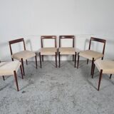 6 Scandinavian rosewood lubke chairs, 60s