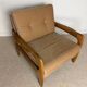Vintage armchair – 1980s – Beige corduroy