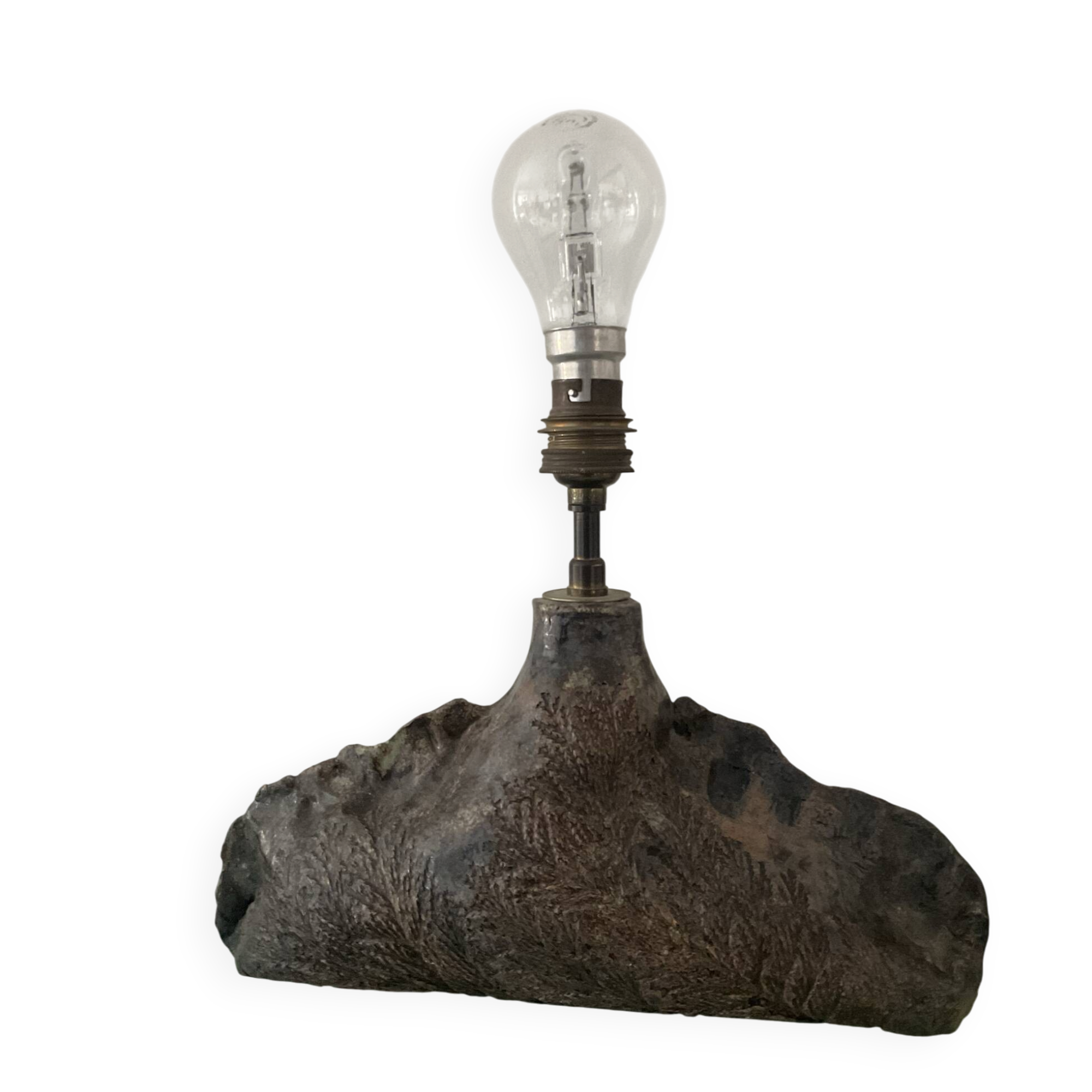 Vintage brutalist ceramic lamp base