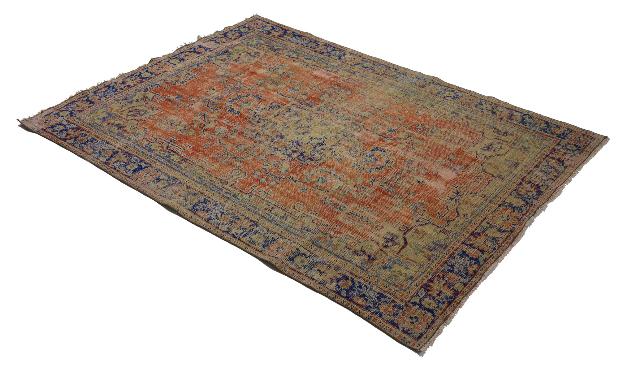 Tapis vintage Anatolien fait main 232 cm x 161 cm