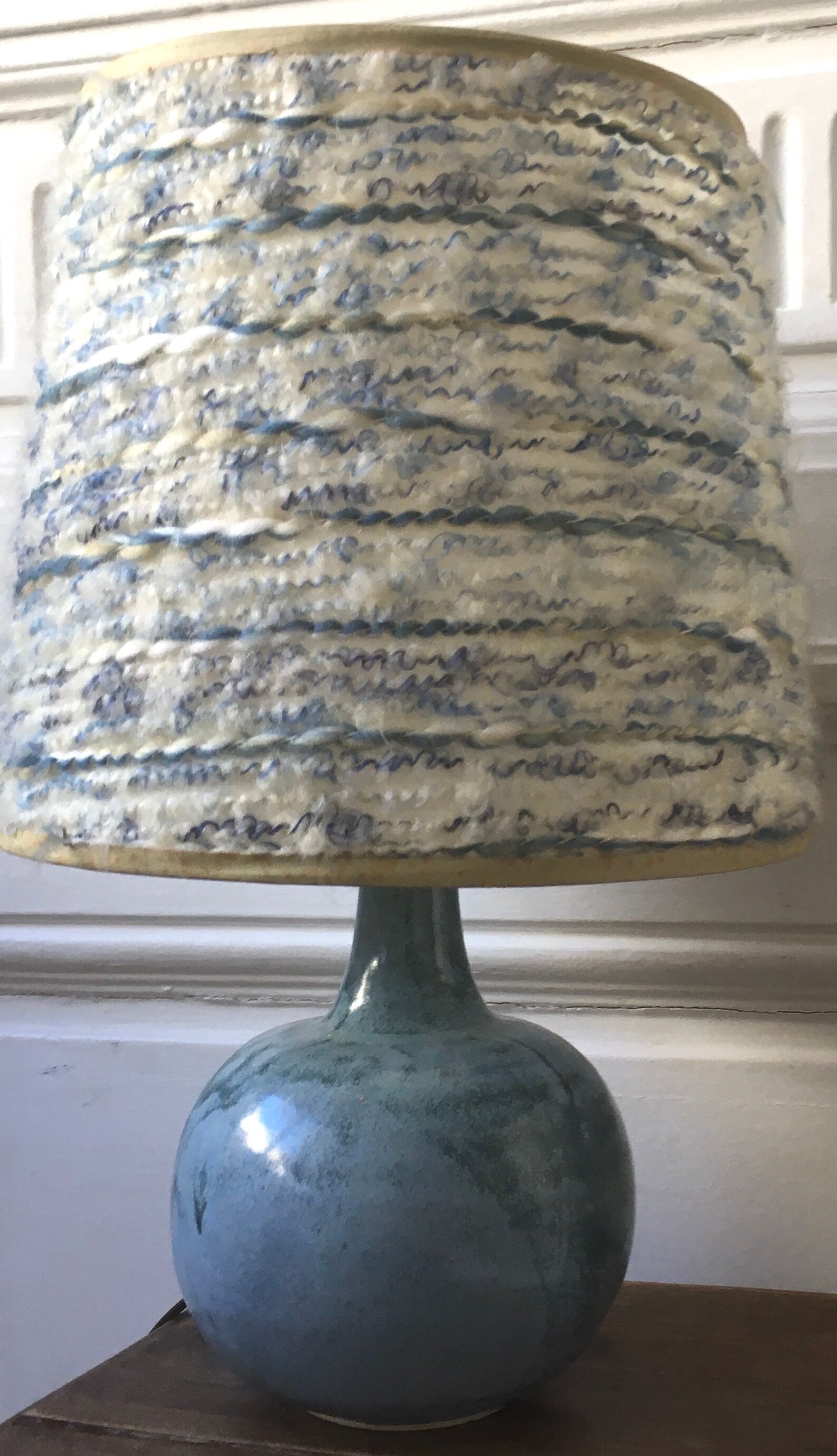 Vintage signed ceramic lamp