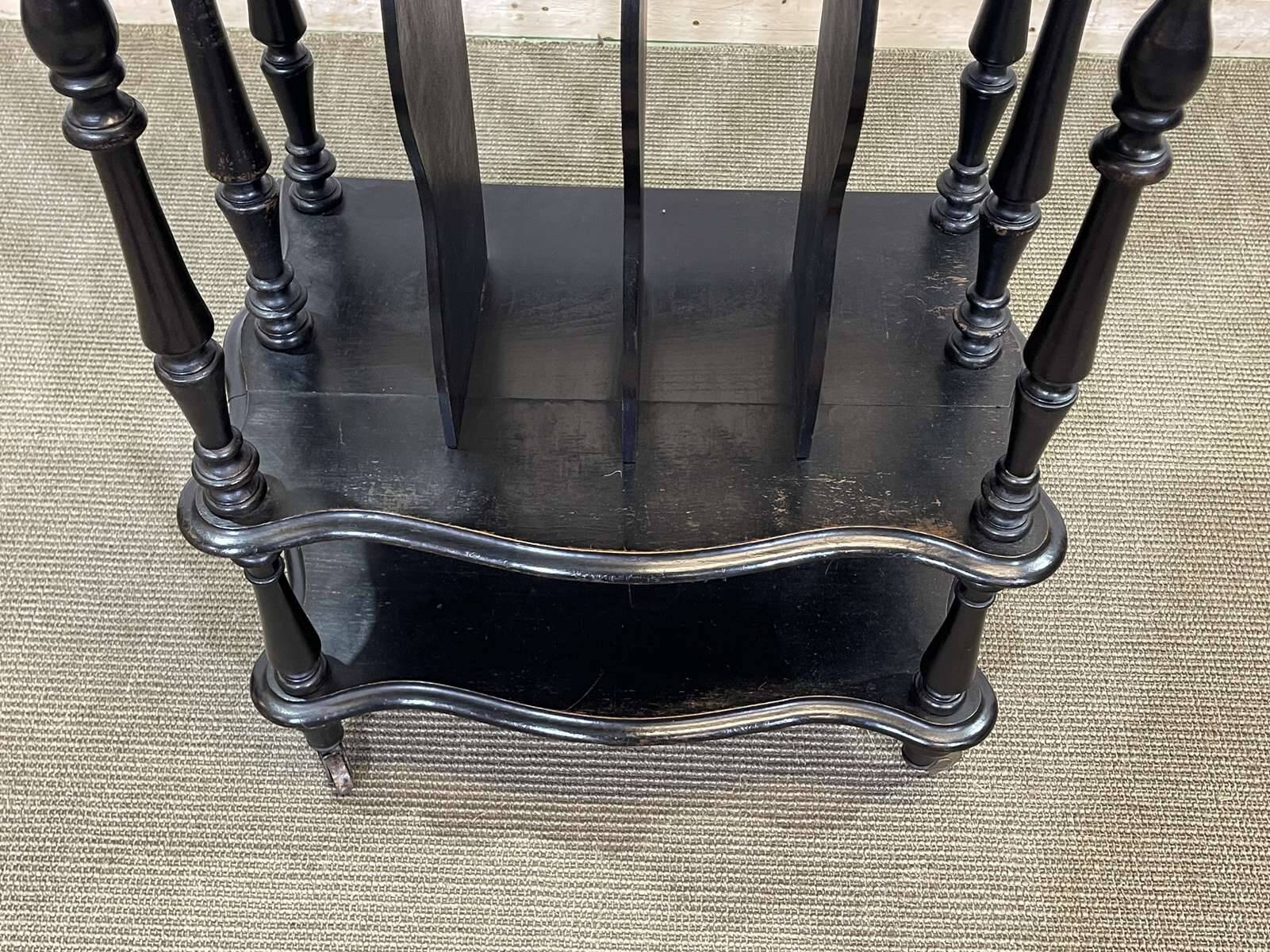 Napoleon III music cabinet, late 19th century, in blackened wood