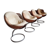 Lot de quatre chaises sphère de Boris Tabacoff