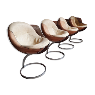 Set of four chairs sphere by Boris Tabacoff