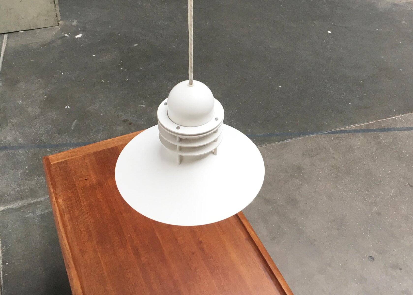 Danish mid-century Nyhavn suspension by Alfred Homann and Ole v. Kjær for Louis Poulsen.