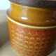 Set of 2 vintage Hornsea Saffron round ceramic tins