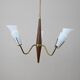 Vintage pendant light with opaline