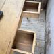 Pine and oak farmhouse table with multiple drawers, communal type, 240cm.