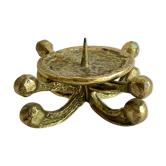 Porte-bougie vintage en bronze, années 1970