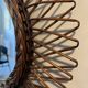 Joli miroir soleil en rotin vintage – tressage à boucle