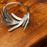 Set of 8 silver metal napkin rings