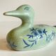 Vintage Blue Ceramic Duck