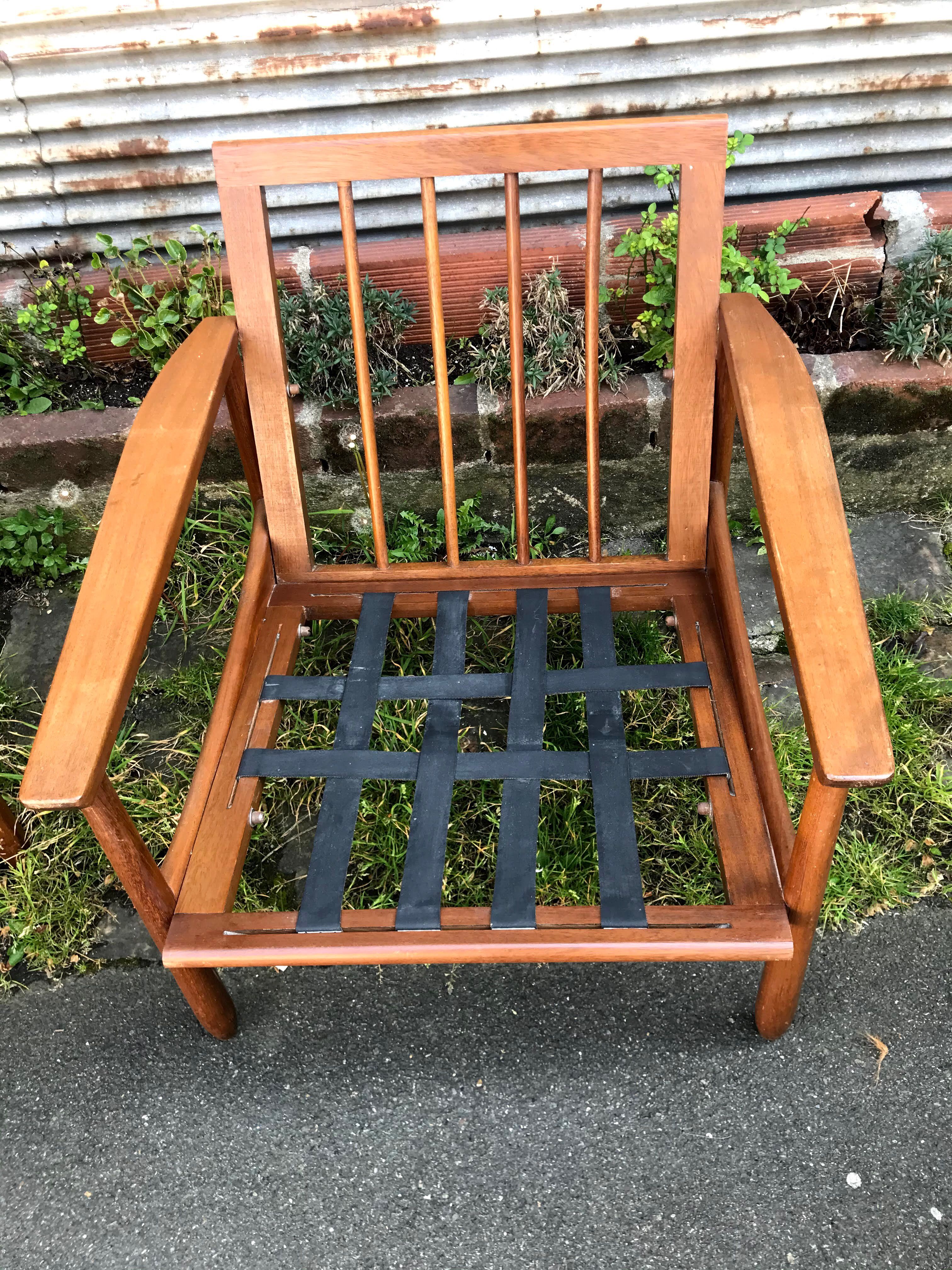 Pair of scandinavian armchairs 60s