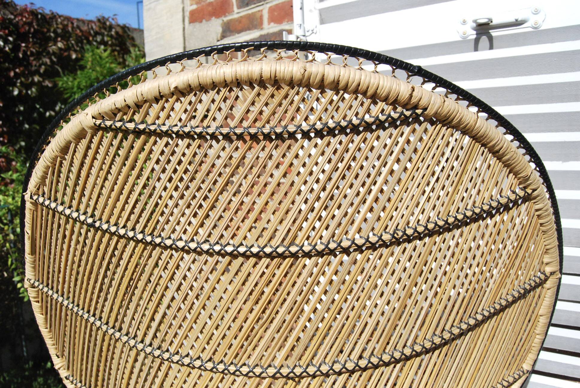 Emmanuelle armchair in 1970s rattan