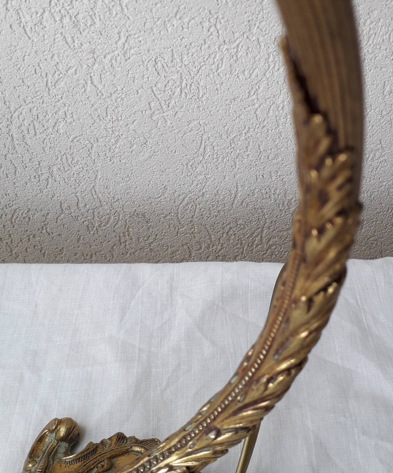 2 lamps in bronze and glass