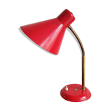 Lamp cocotte red gooseneck brass perforated stars
