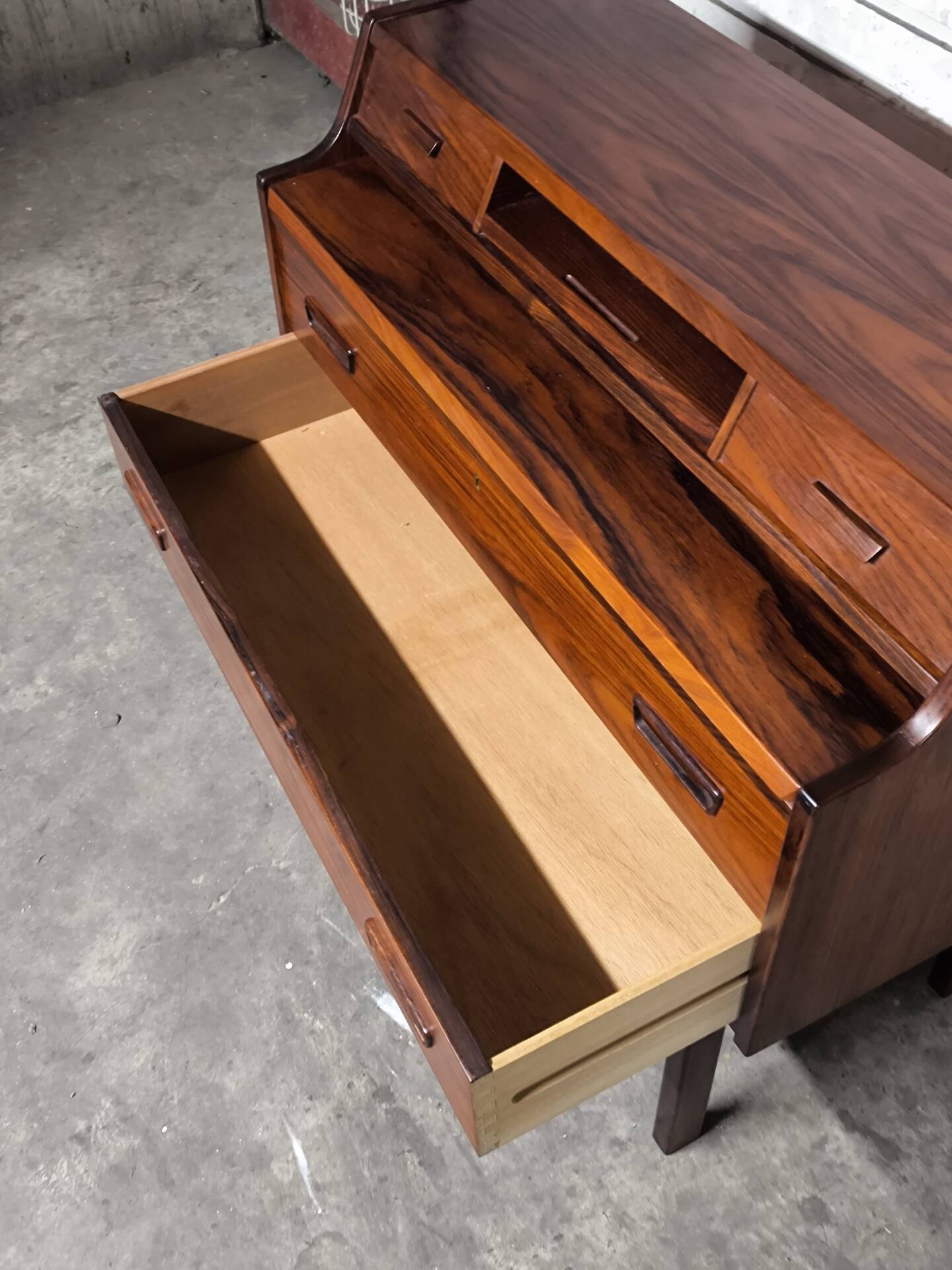 Vintage Scandinavian secretary Arne Wahl Iversen 1960 rosewood
