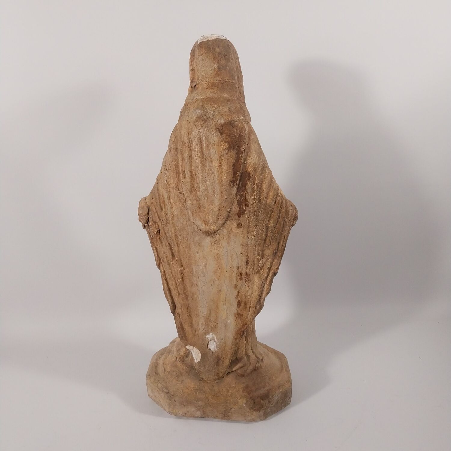 Virgin of devotion, patinated plaster, early nineteenth century