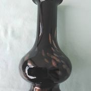 Black glitter glass vase