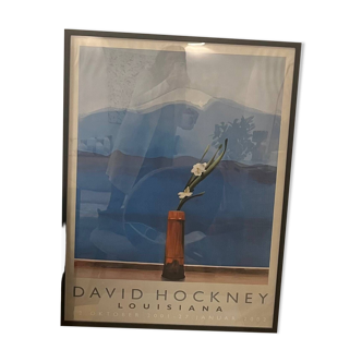 Poster David Hockney: Mount Fuji and Flowers 60 x 80 - framed