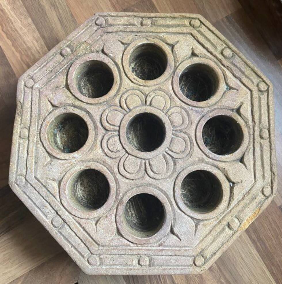 Antique carved stone game board
