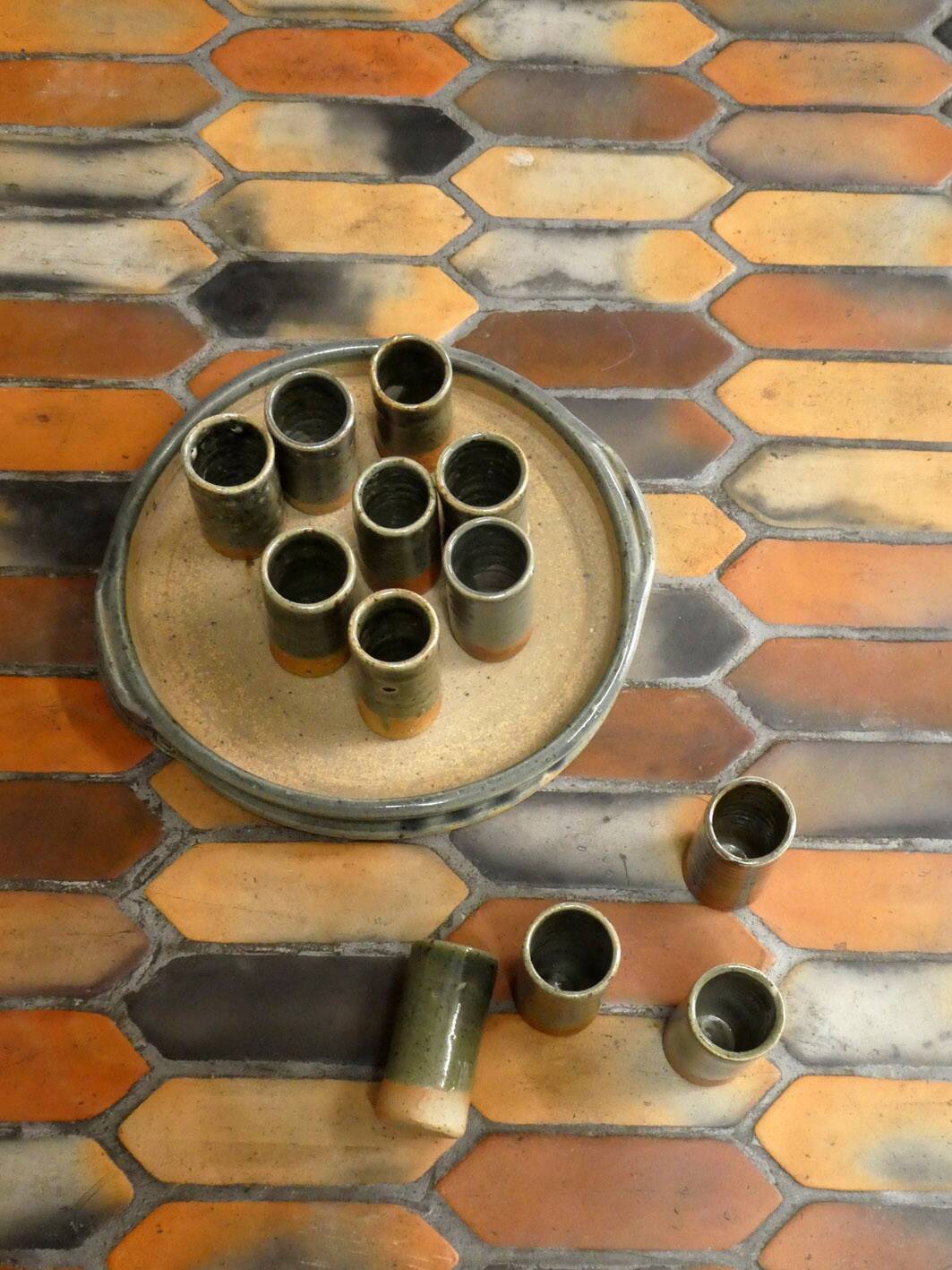 stoneware dining table, 1970